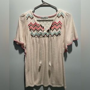 Maurices Short Sleeve Blouse - Size XL